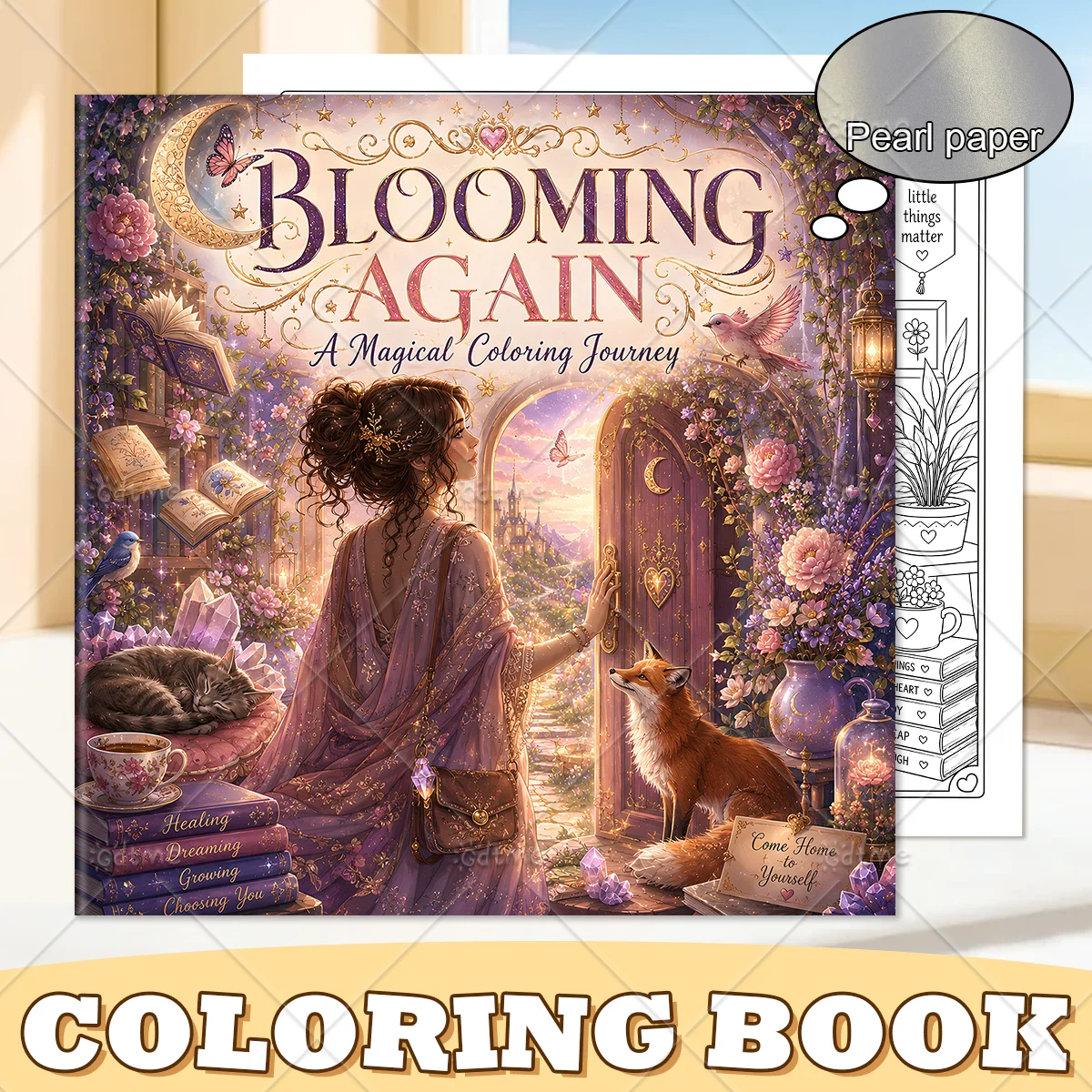 Blooming Again Magical Coloring Book for Adults Featuring Cute Cozy Daily Activities for Relaxation (Cozy Spaces Coloring)