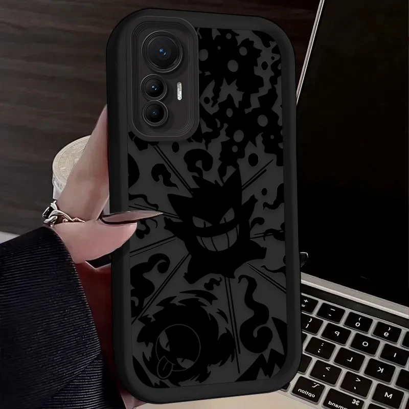 بوكيمون Gengar حافظة ناعمة مضادة للصدمات لهاتف Xiaomi Poco X7 X6 X5 X4 GT X3 NFC F7 F6 F5 F4 F3 M5s C65 C75 M6 Pro 4G 5G غطاء الطباعة