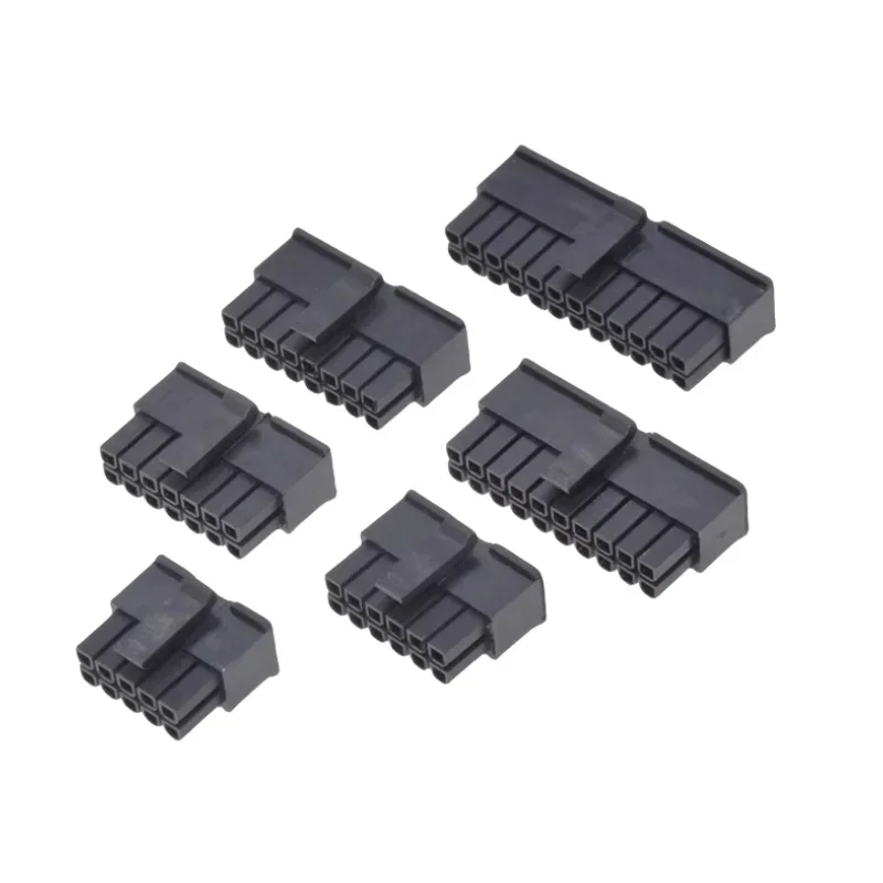 10pcs/lot 5557 5557-R 4.2mm Black Automotive wiring harness connector male 2 - 24 pin for computer graphics card PCI-E Power