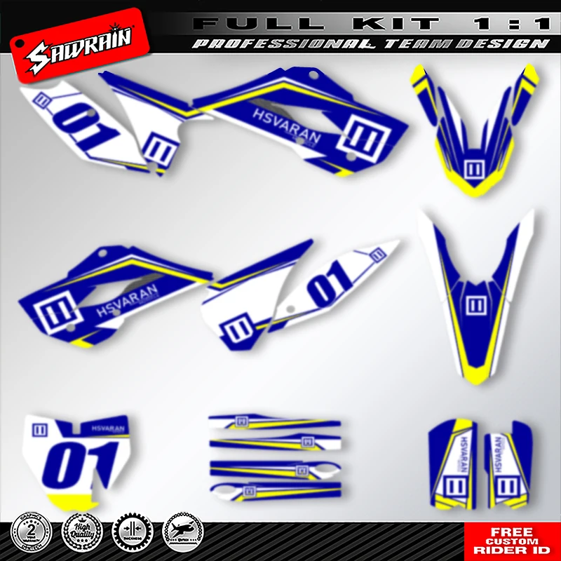 Sawrain Full Set Motorcycle Graphics Decals Stickers Kit for  TC85 2014 2015 2016 2017 007
