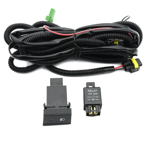 40A 12V H8 H11 Противотуманные фары, жгут проводов, розетка для Hyundai Accent 2000-2005, разъем провода, реле включения/выключения, автомобильные аксессуары