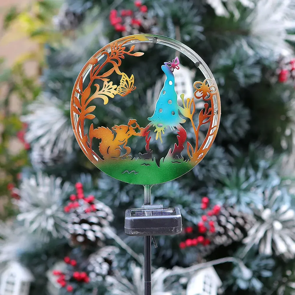 

Железный кот-бабочка, заземляющие светильники, уличная проекционная лампа для двора, атмосферное украшение, трансграничная