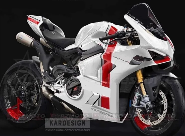 

4Gifts New ABS Fairings Kit Fit For DUCATI V4 V4s 20 21 22 23 24 PANIGALE 2020 2021 2022 2023 2024 Bodywork Set Red White