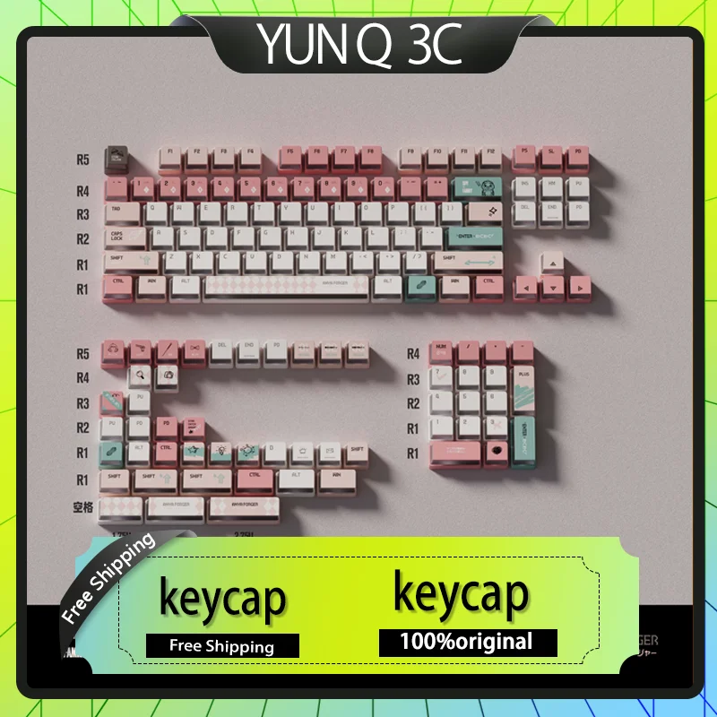 

Key Cerberus Ania Механическая клавиатура Колпачки для клавиш Прозрачный магнитный переключатель Night Demon Mage HFX Колпачки для клавиш Компьютерное офисное оборудование