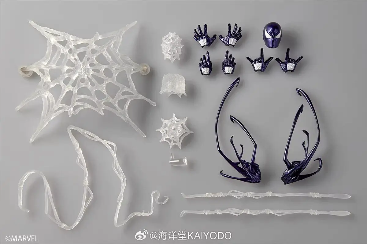 Pre-order originele Kaiyodo, Wheel Technology, Amazing Yamaguchi, Symbiote Spider-Man, paarse actiefiguurcollectie cadeau