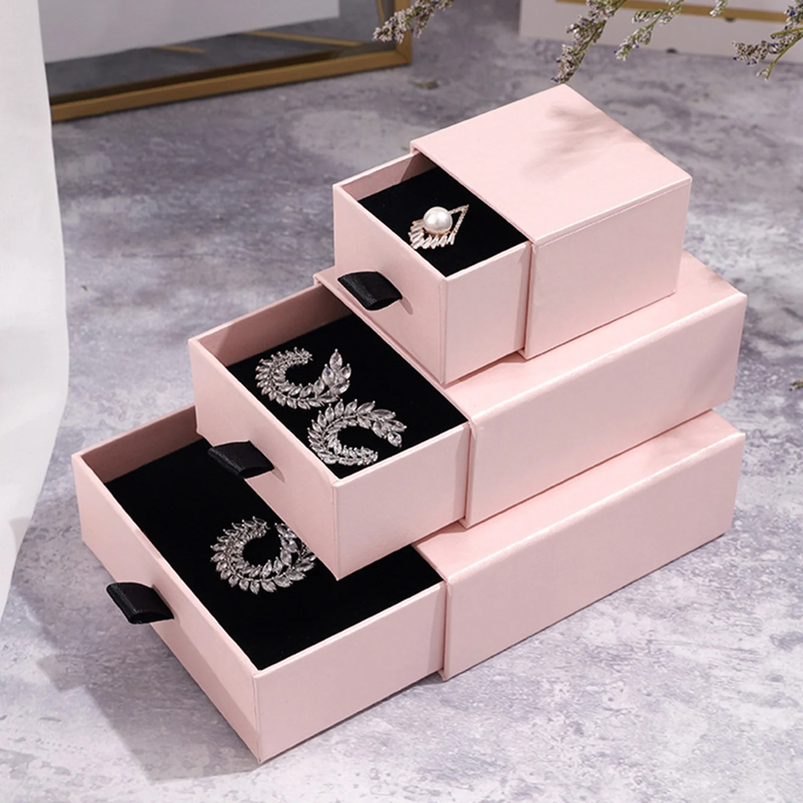 

5Pcs Jewelry Box Set Durable Paper Storage Containers Practical Gift Wrapping Boxes Jewelry Holders Wrapping Box