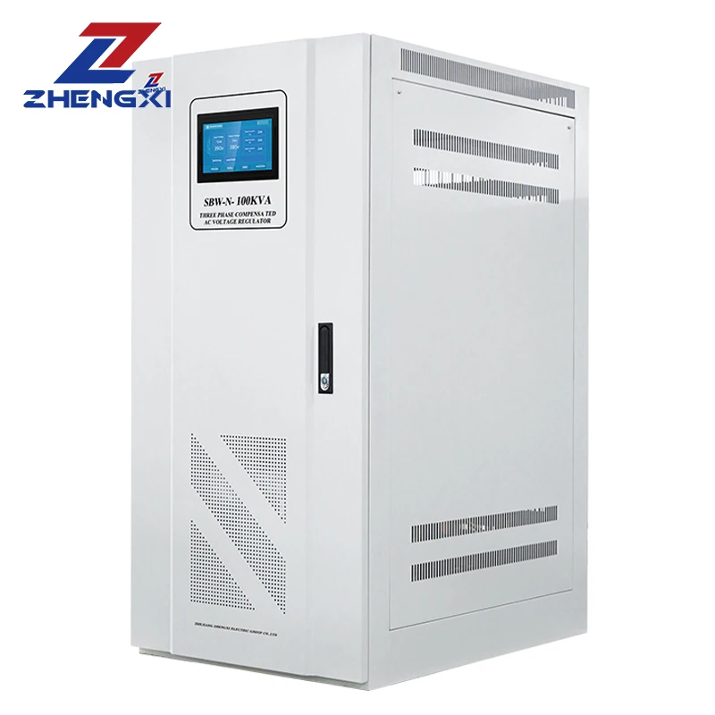 Factory Sale 3 Phase SBW-100KVA 200KVA AVR Automatic Voltage Regulator 400V 380V With Meter Digital Display