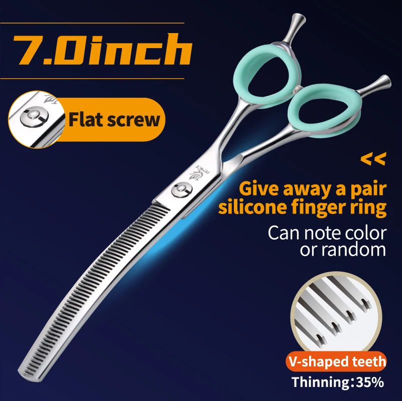 Fenice 7.0/7.5 inch Professional Dog Grooming Shears Curved