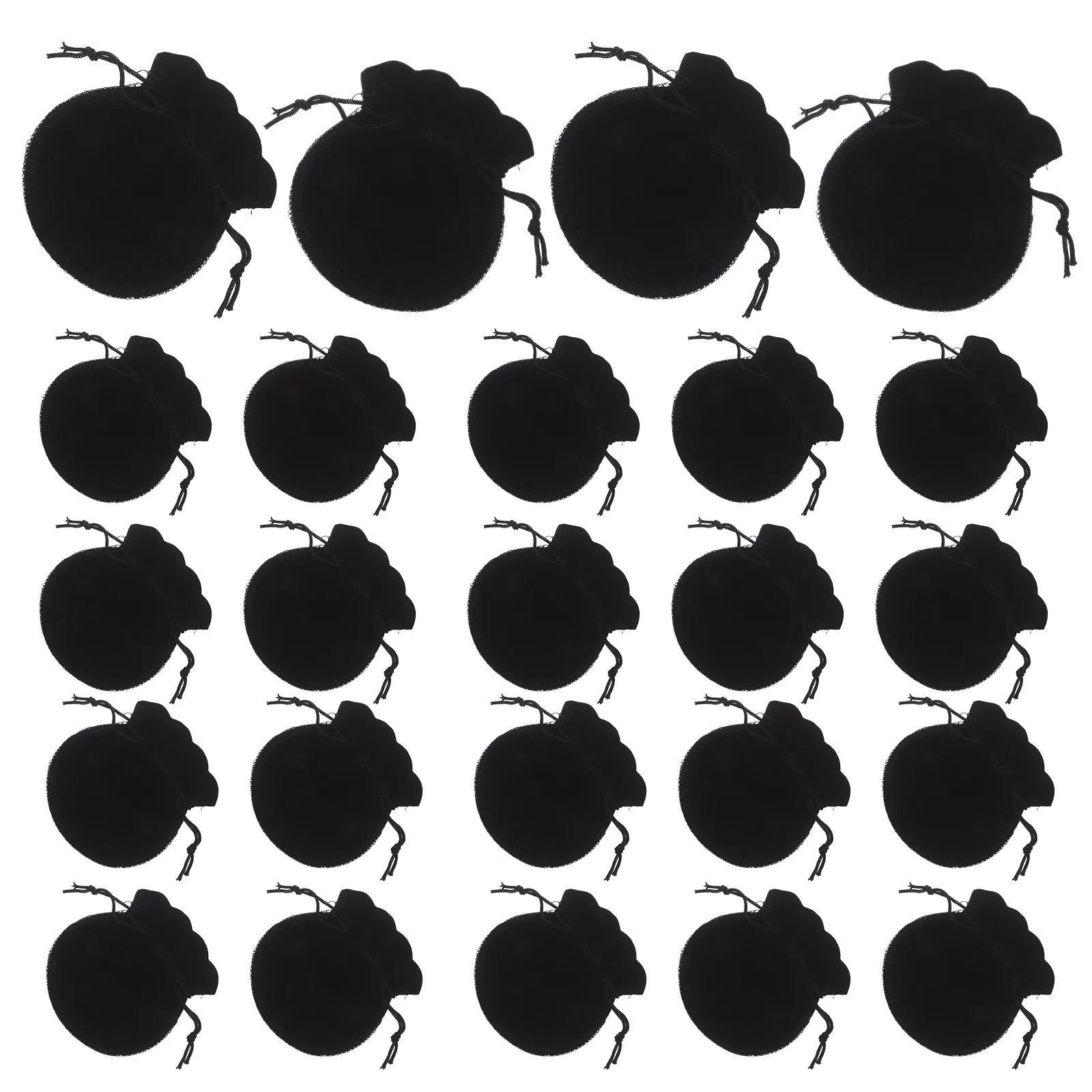 

100 шт. маленьких мешочков для украшений на шнурке, 3,2x2,8 дюйма, элегантные подарочные пакеты для свадебных сувениров и колец