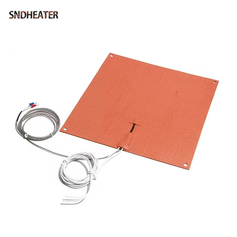 SNDHEATER 12 В 24 В 220 В электрическая силиконовая грелка 20/30/50/80/100 Вт с термопарой K 50 мм/60 мм/80 мм/100 мм для масляного бака