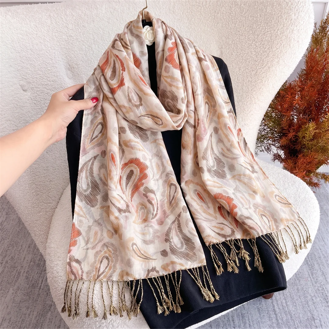 Pashmina Wrap Large - Sciarpa di Lusso in Cotone Bohemien,