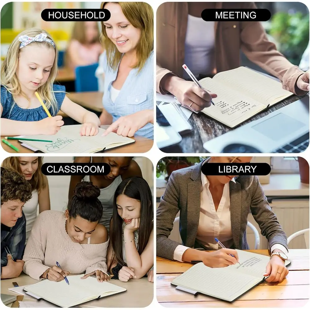 Bulk 20-Pack College Ruled Lined Notebooks, Hard Cover, 200 Pages, 5.7x8.4, Olive Green for School & Office