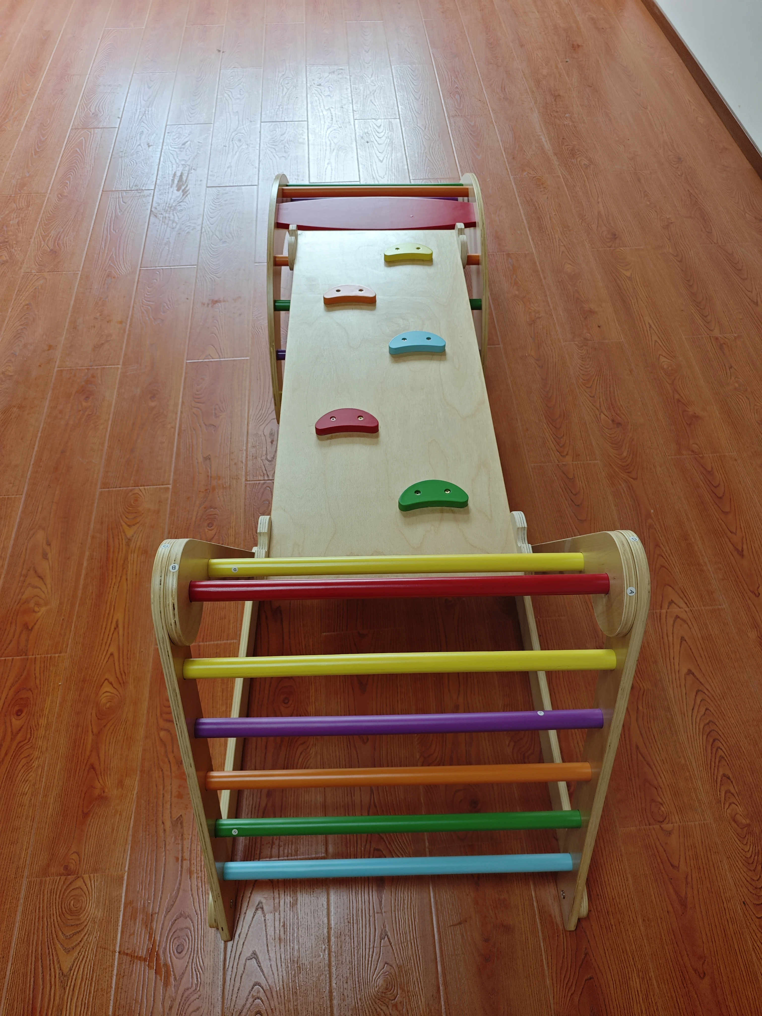 Hot Selling 3-in-1 Montessori - Kids Outdoor Wooden Climbing Frame recension och pris