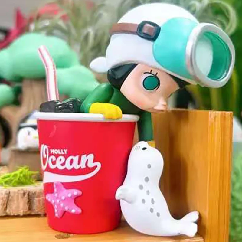 

POP MART MOLLY My Childhood Series Anime Action Figure Guess Bag Ornament Figurines Home Decor Desktop Dolls Model Girls Gift