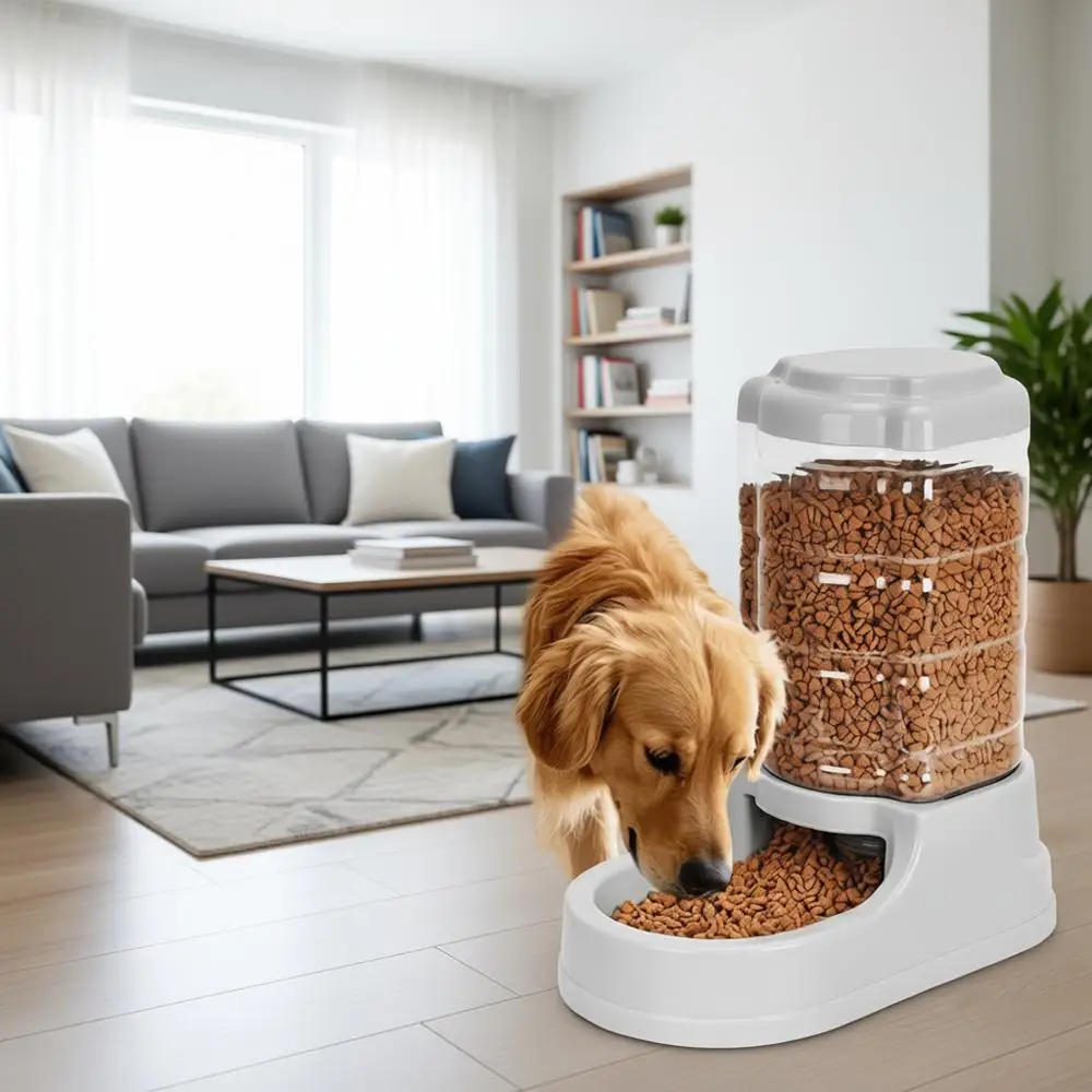 

Large Dog Feeder, Automatic Food Dispenser, Suitable for Indoor/Outdoor