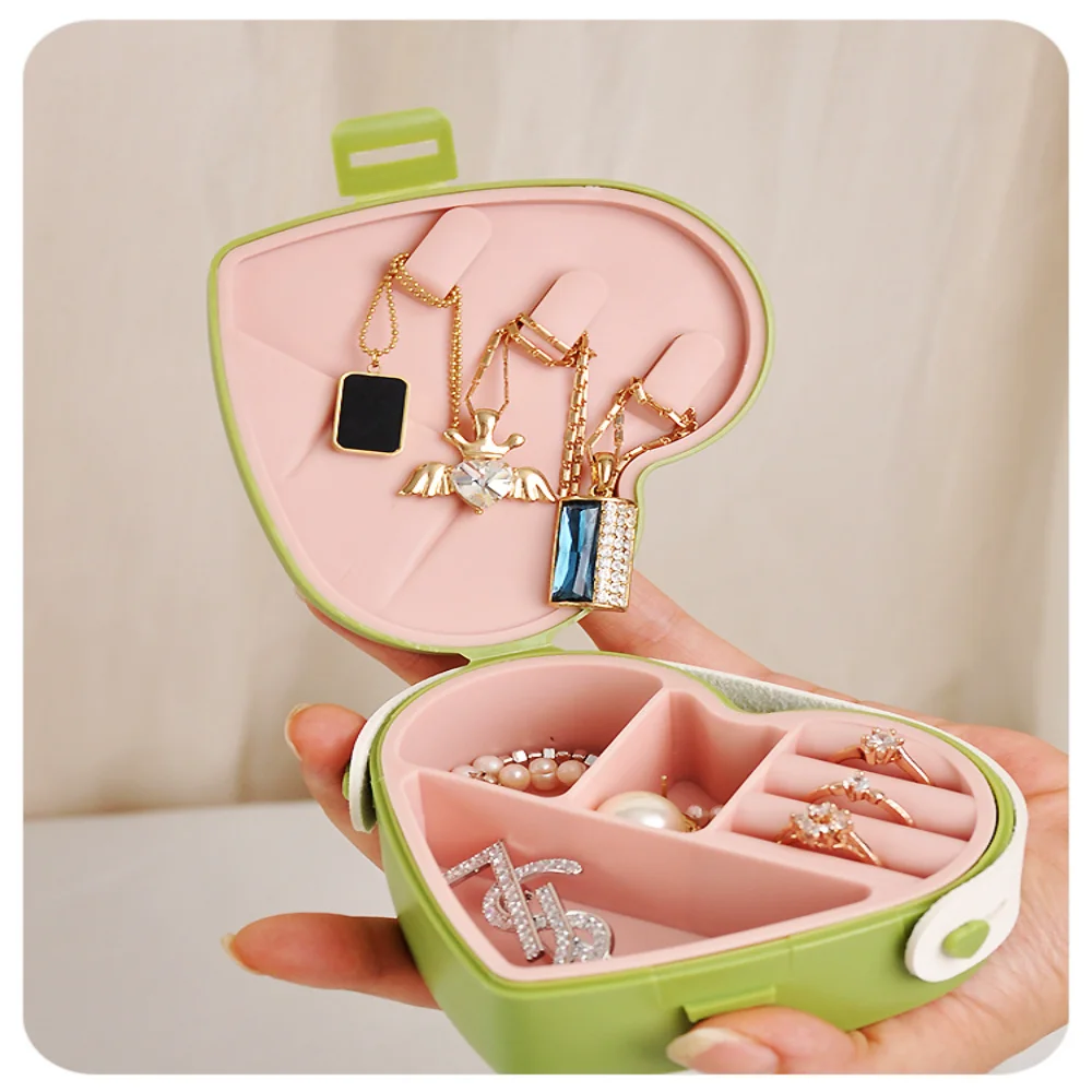 Multi-Compartment Storage Organizer Dust-Proof Travel Jewelry Case Portable Jewelry Storage Secure Mini Jewelry Box For Bag