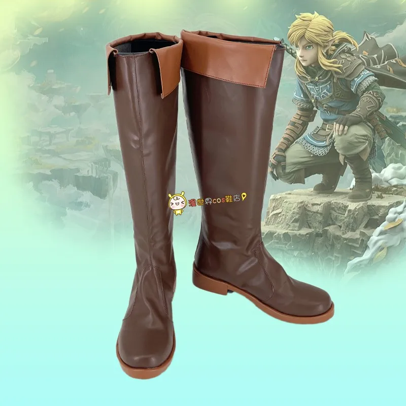 

Game Zelda Link Cosplay Shoes Boots Halloween Costume Accessories Props