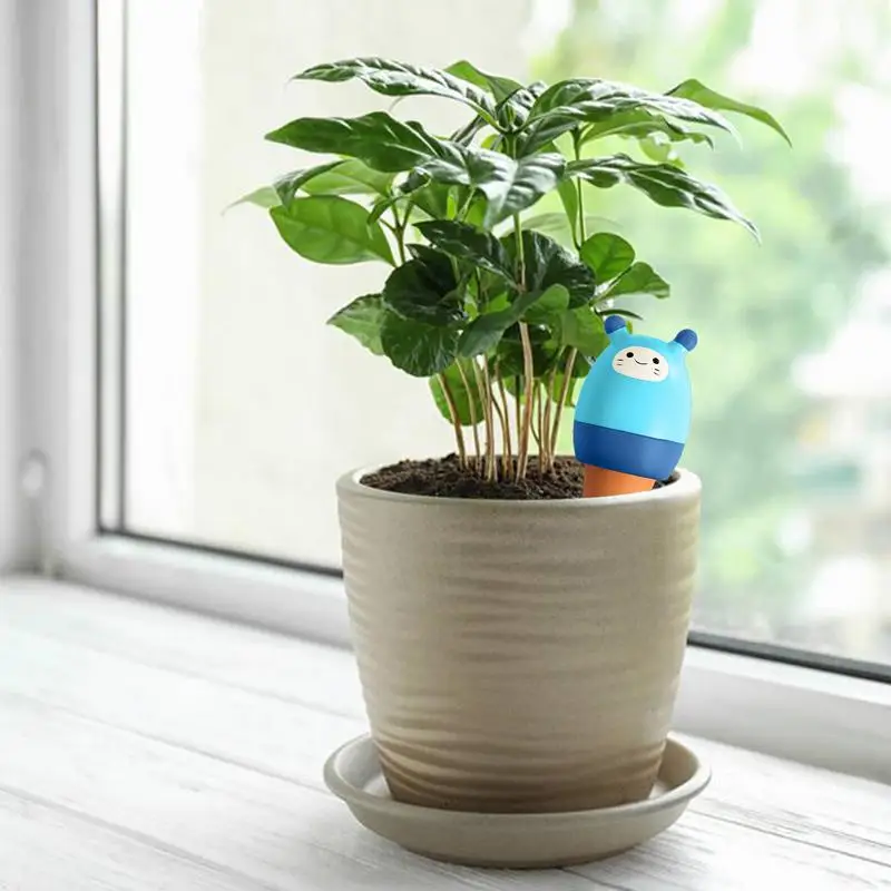 

Автоматический полив горшечных растений, 4 шт., декоративный автоматический диспенсер для воды из глины, безопасный милый поливочный колья, система орошения