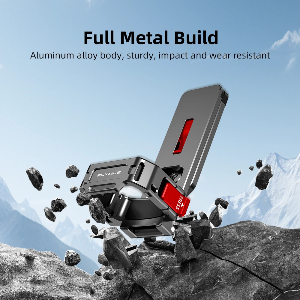 Treppiede Magnetico in Metallo Flymile per DJI Osmo Pocket 4/4P/3, Asta Selfie Pieghevole Magnetica con Gancio Mantis per Video da Tavolo