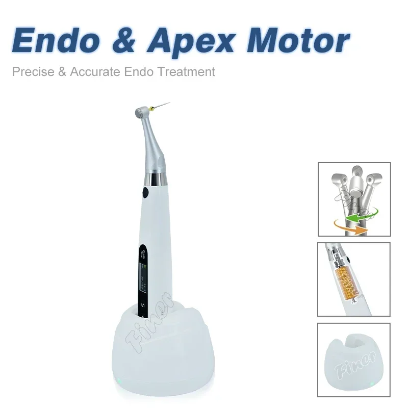 Wireless Endodontic Treatment cordless endo motor with apex locator for Den tal treatment with 16 : 1 Contra Angle Head