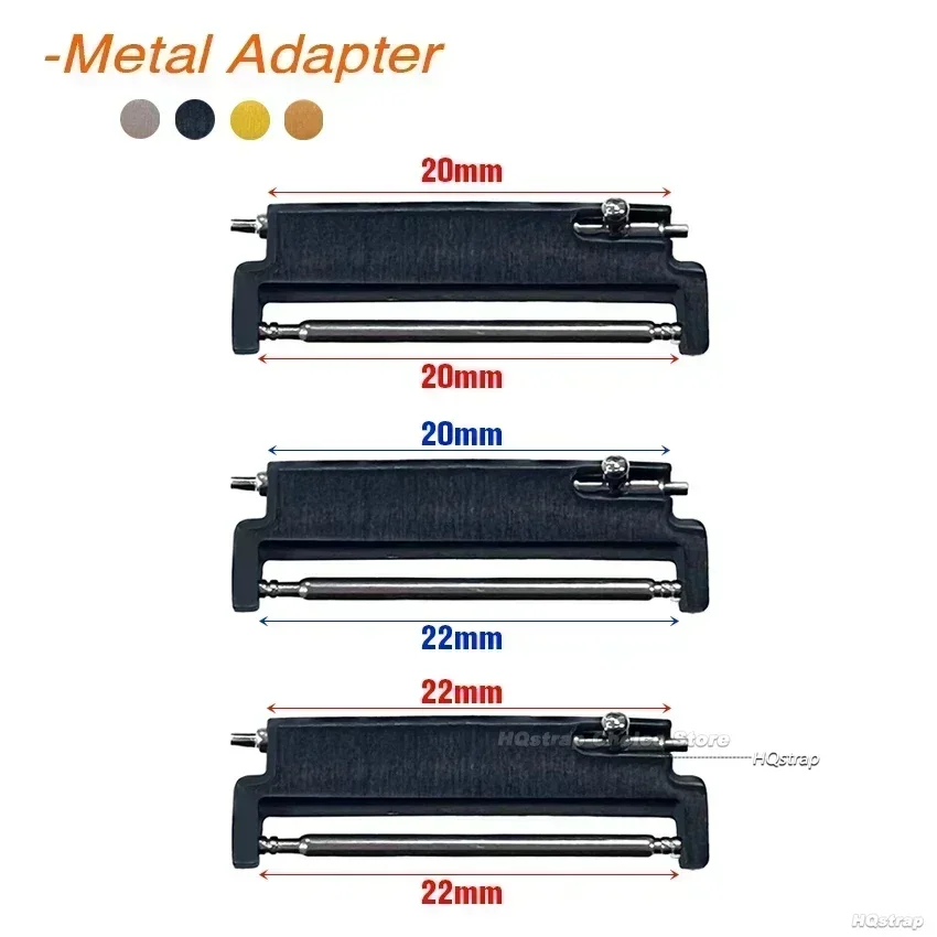 2개 시계줄 어댑터 20mm에서 20mm, 22mm에서 22mm, 22mm에서 20mm 퀵 릴리즈 핀 커넥터 시계줄 스프링 바 액세서리