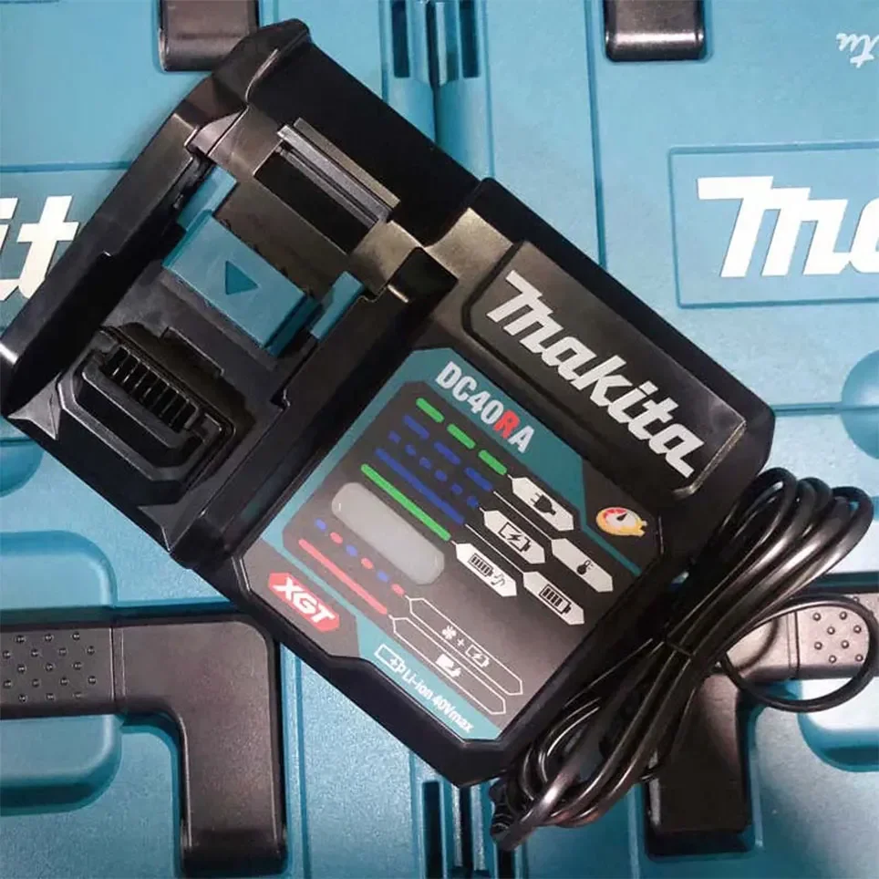 Makita DC40RA 40V Max XGT Rapid Optimum Charger Digital Display Original 40V Lithium Battery Charger Dual Fan Design