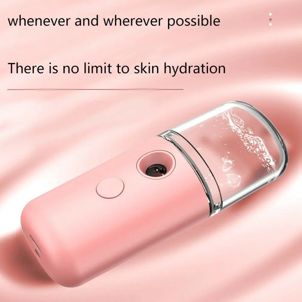 30ml Mini Nano Mist Facial Sprayer Beauty Instrument USB Humidifier Rechargeable Nebulizer Face Steamer Moisturizing Beauty Tool