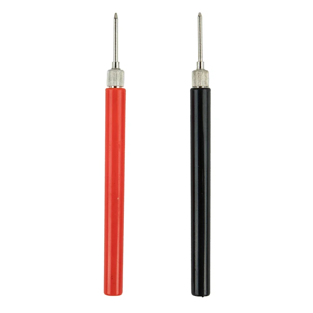 2PCS Multimeter Spring Test Probe Tip Insulated Test Hook Wire Connector Test Needles Electrical Test Probe Test Leads 128mm