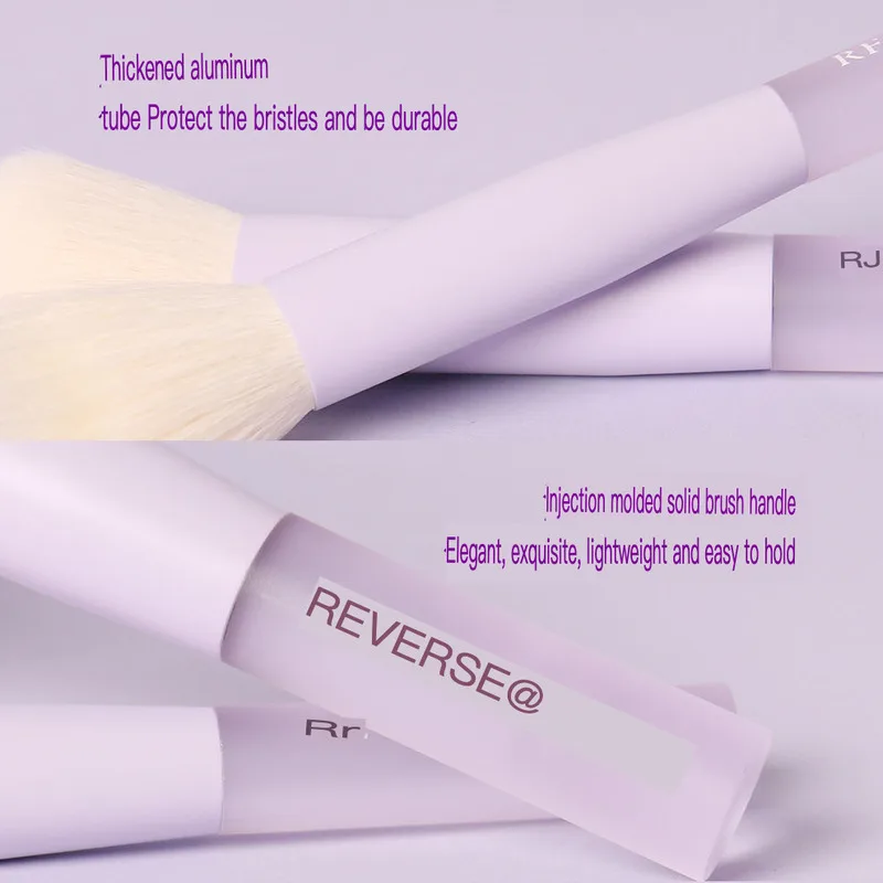 ชุดแปรงแต่งหน้าพกพาขนาดเล็ก 9 ชิ้น สำหรับผู้เริ่มต้น พร้อมคุณสมบัติลดเลือนริ้วรอย รวมถึงกระเป๋าใส่แปรง