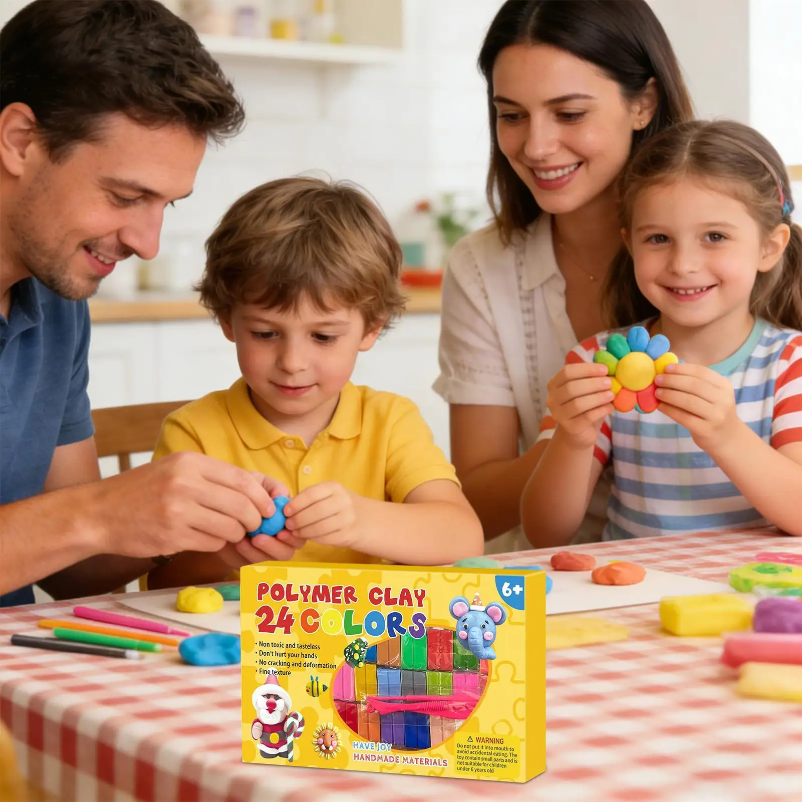 Kit de arcilla seca al aire de 24 colores, arcilla modeladora autodrenante para niños, masa para esculpir para juegos sensoriales en el hogar, escuela y aula