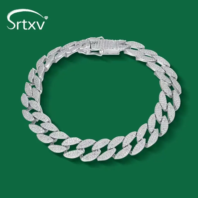 Classic Cuban Hip Hop Bracelet For Men Women Diamond 925 Sterling Silver Teen Girls Chain Wedding Party Birthday Gifts Unisex