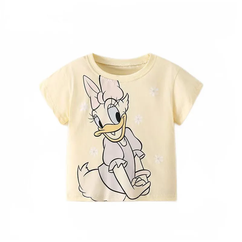 

Cartoon printing Children Top Retro Print Kids Short Sleeve T-shirt Boys Girls T Shirts Casual Shirt for Child