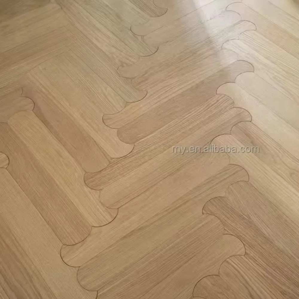 Versión personalizada del piso de madera de ingeniería en espiga, piso de roble blanco parquet de moda