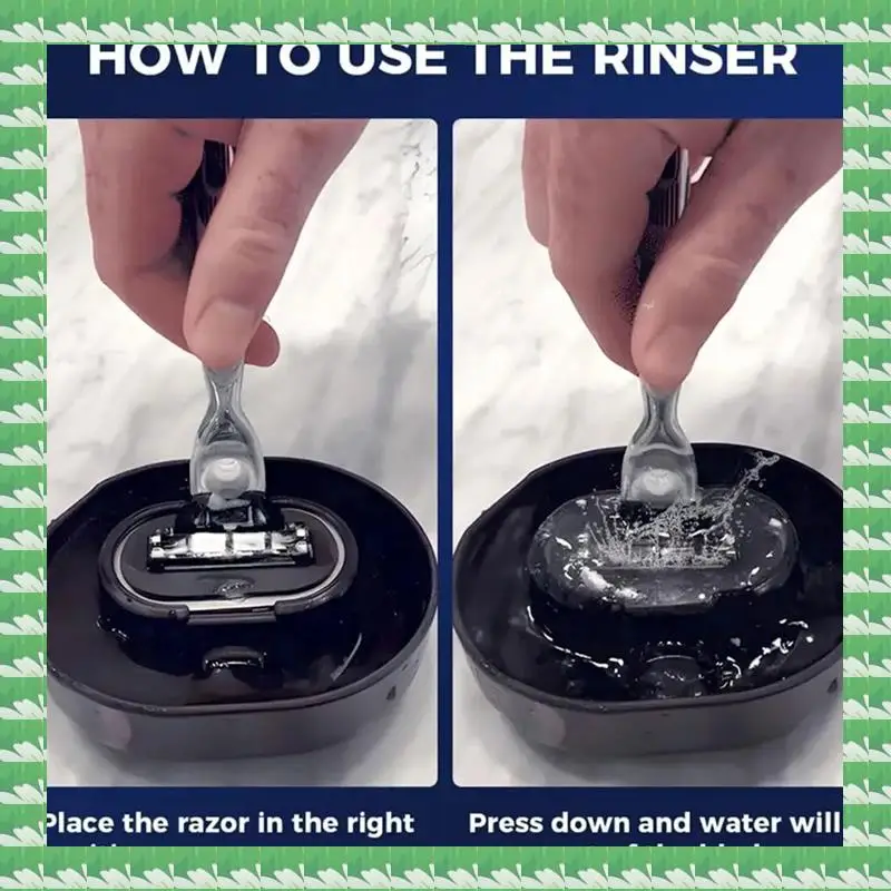 ONCE For Most Head Razors Razor Rinser Cleaner Efficiently Save Water Shaving Razor Rinser No Batteries Shaver Storage Rack