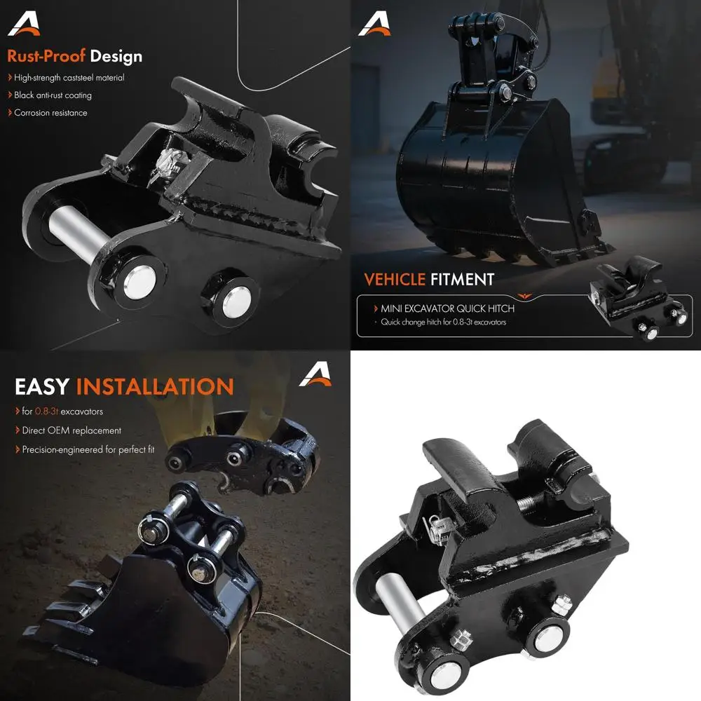 

Compact Excavator Quick Coupler for 3-Ton Diggers: Versatile Attachments - Bucket, Rake, and Scarifier