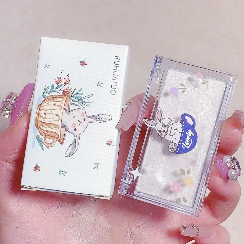 Paleta de sombras de ojos con brillo, maquillaje de diamante, polvo de resaltado, Gel de alto brillo nacarado, iluminador luminoso brillante, contorno