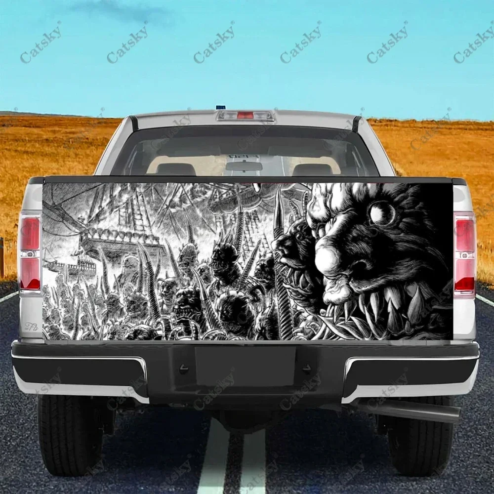 

Аниме Berserk, автомобильный хвост багажника, защита винила, наклейка, наклейка на колесо, украшение на капот автомобиля, крышка двигателя для внедорожника, внедорожника, пикапа