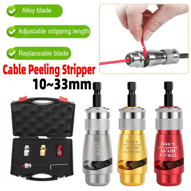 Electric Wire Stripper Fast Stripping Twisting Tool Electric Drill Wire Peeling Machine for Power Drill Driver Electrician Tools