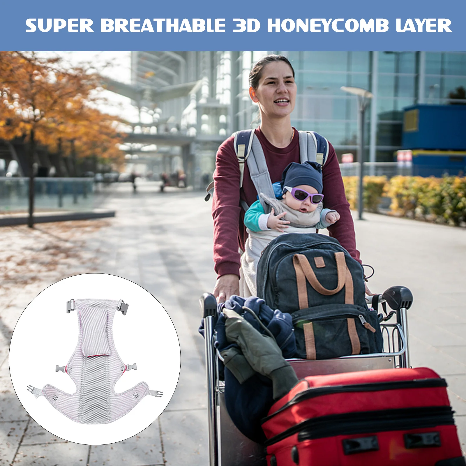 

1Pcs Baby Carrier Breathable Polyester Infant Carrier Hip Seat Comfortable Back Support for Newborn Toddler Under 15kg