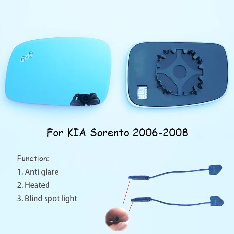 1 pair 2PCS Side Rearview Mirror Blue Glass Lens with blind spot light For KIA Sorento 2006-2018 anti glare car door mirrors