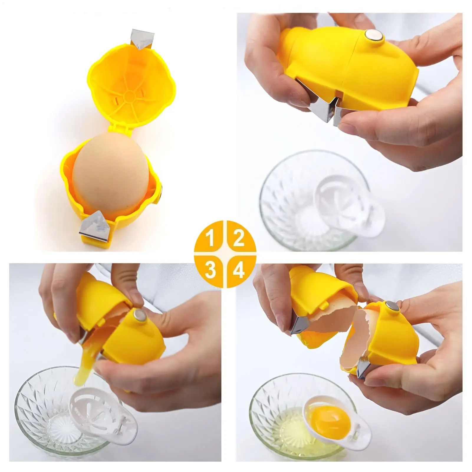 Multifunctional Egg Shell Opener Funny Cute Chicken Kitchen Gadgets Raw Egg Peeler Cracker Tool For Home Apartment Restaurant