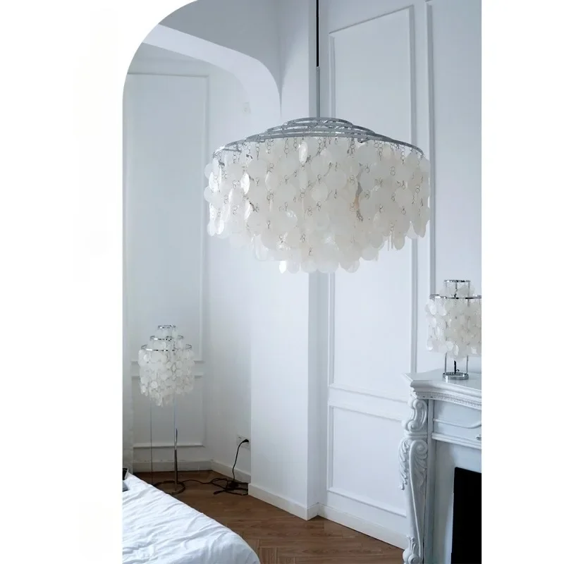 

Nordic, light luxury, restaurant, shell, chandelier, romantic, fritillary lamp