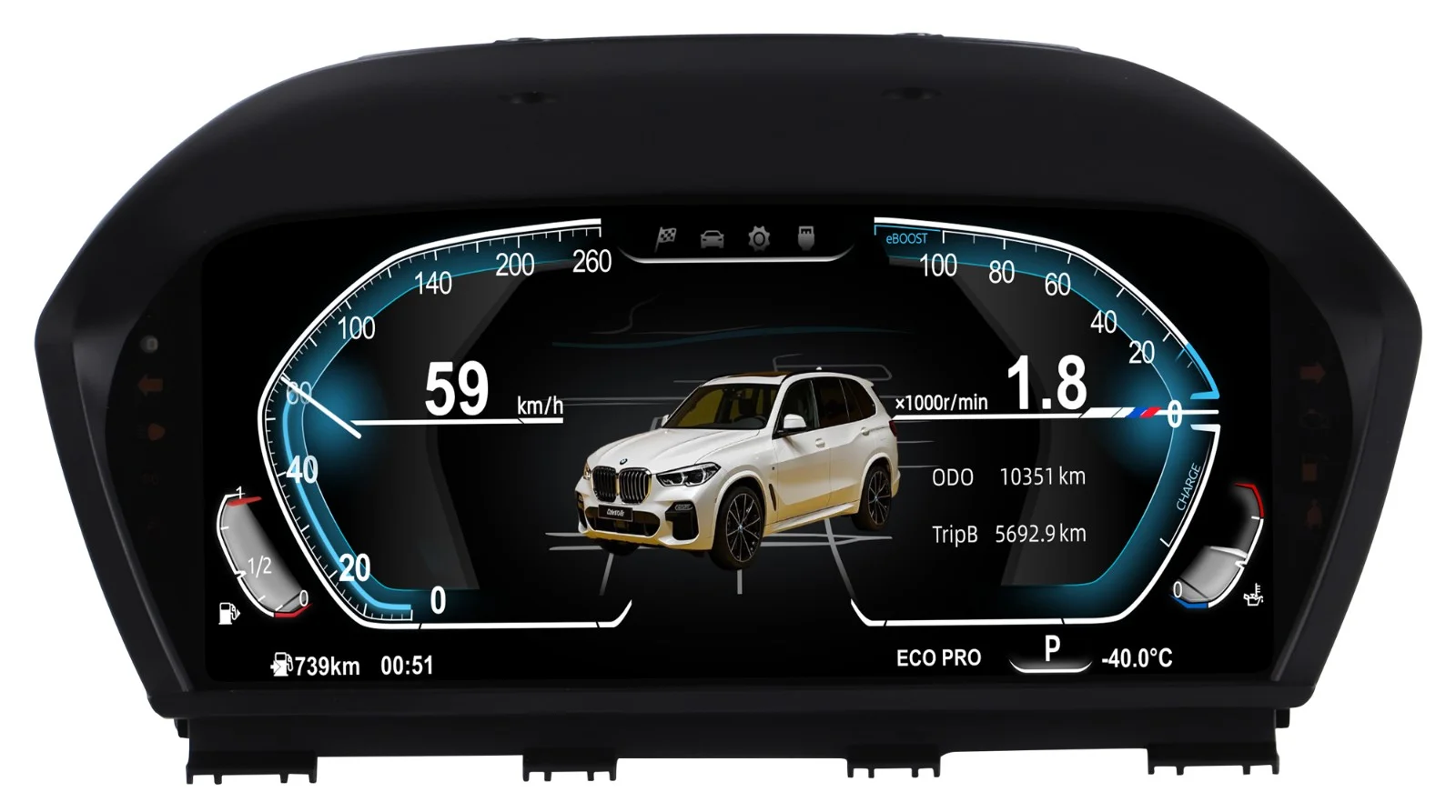 10 Inch Digital Speedometer Instrument Cluster CarPlay for F20 F21 F22 F23 1 2 Series 2013-2024 LCD Cockpit Instrument Panel
