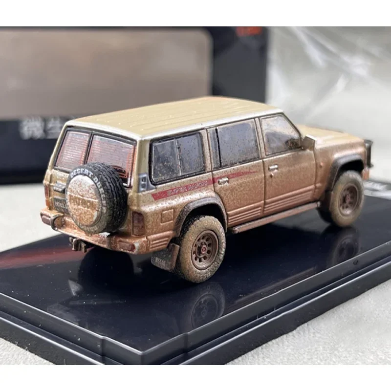 รถของเล่นโมเดลโลหะผสม Shadow Pro 1/64 Patrol Y60 SUV ของสะสม ของขวัญคริสต์มาสสำหรับเด็กผู้ชาย
