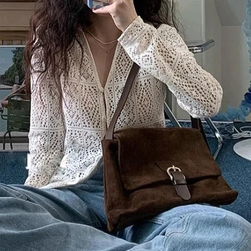 Imagen 2 del producto Bolso de mano de cuero mate de gran capacidad, bolso de hombro para mujer, bandoleras cruzadas de moda para mujer, bolsos de diseño de lujo