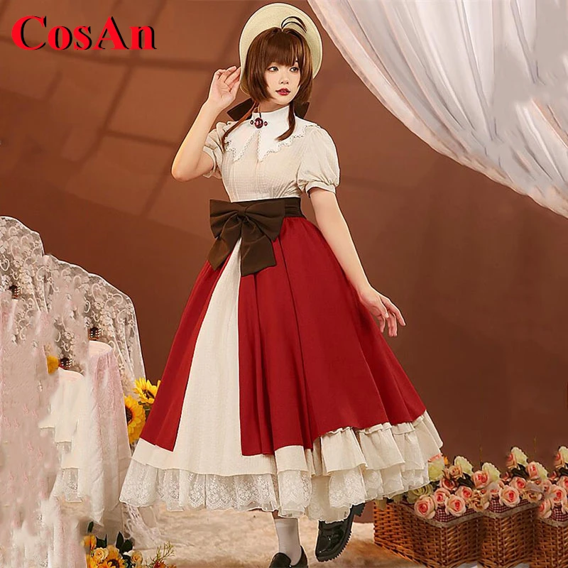 CosAn Anime Cardcaptor Kinomoto Sakura Cosplay Costume Great-Grandfather's Gift Formal Dress Female Party Role Play Clothing