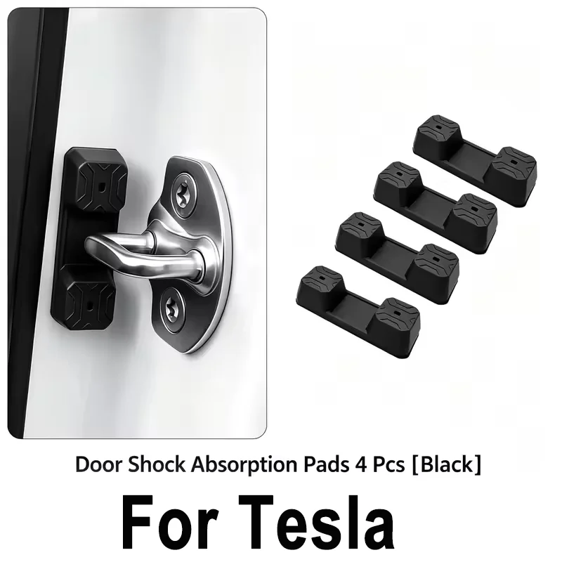 4Pcs Magnetic Silicone Car Door Latch Buffer Shock Pad For Tesla Model 3 Model X Model S Model Y