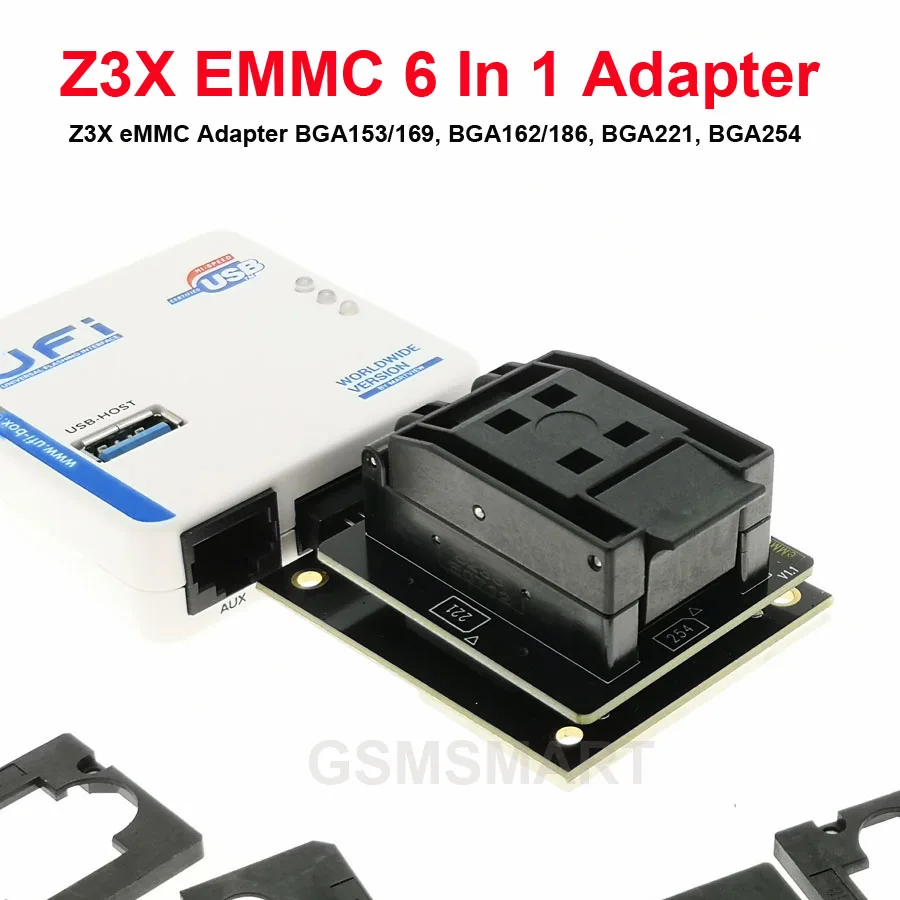 2025 NEW Z3X EMMC 6 IN1 Socket Adapter ( EMMC BGA 221.254.162.186