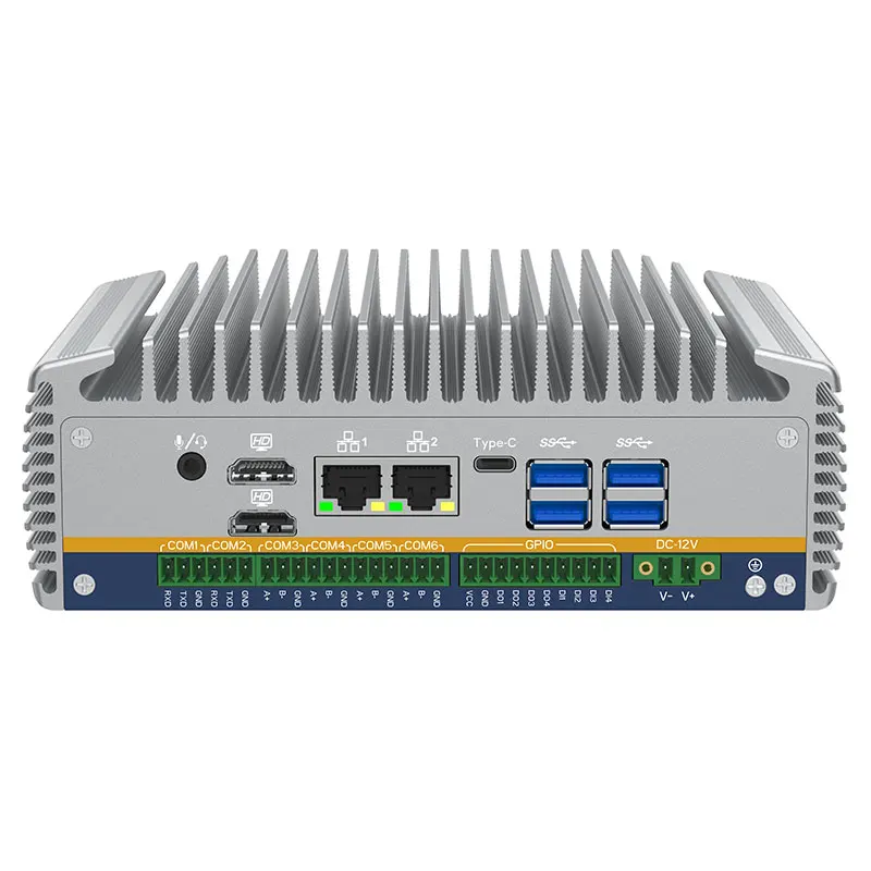 Sihovision Industrial Mini Desktop PC 12th Gen Core I7-1255U Fanless Embedded Mini Computer with Type-C GPIO AU/US/EU Plugs
