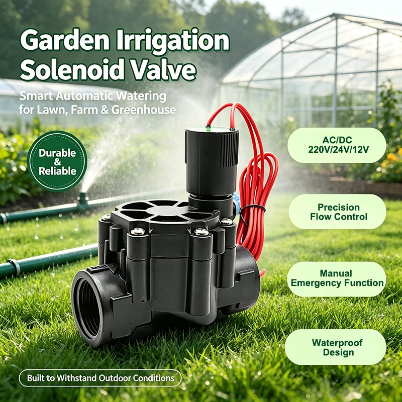 Acarps Normally Closed Irrigation Solenoid Valve Manual Emergency Function For Farm Garden Landscape Irrigation 220V 12V 24V